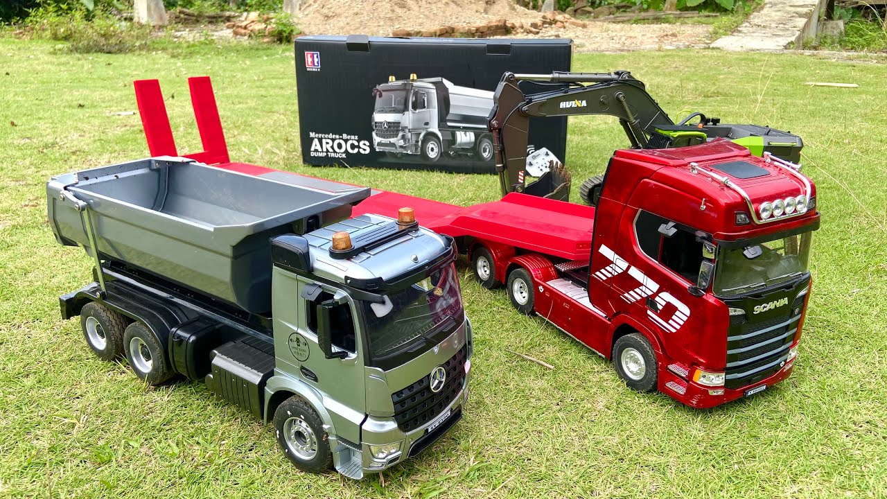 Распаковка радиоуправляемого грузовика Mercedes-Benz Double Eagle E590 — самосвал Mercedes-Benz RC