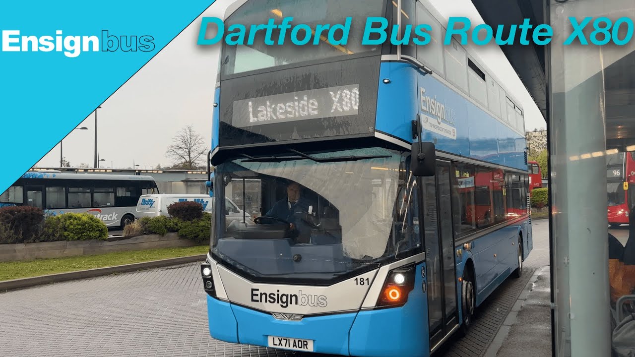 @X80 Bluewater to Lakeside 🇬🇧 Ensignbus Dartford Bus, Full Route Bus Ride