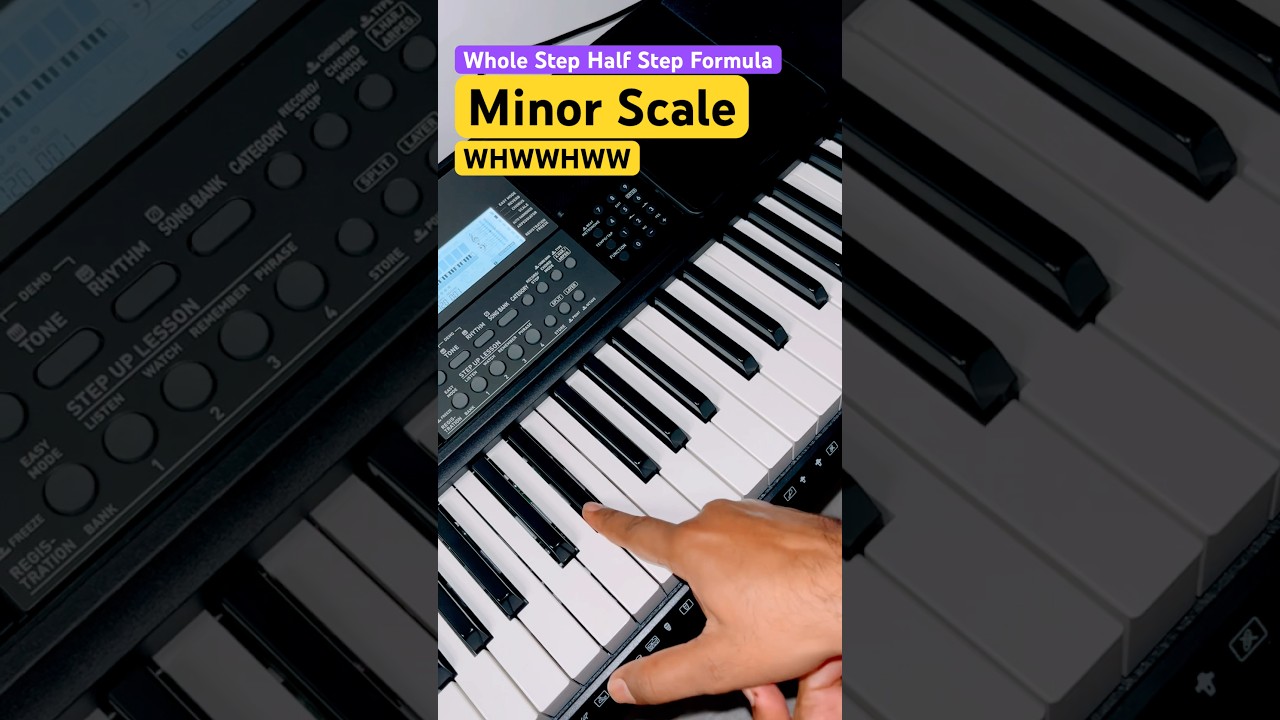 Minor Scale Formula In Whole Step Half Step #learning #music #theory #piano #lesson #tutorial #learn