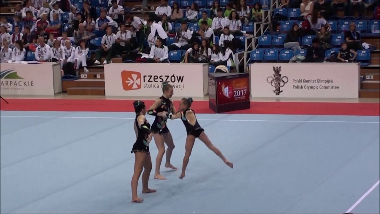 Acroteam Malou, Silke en Yana (OTM Gent)  op EAGC 2017 (tempo)