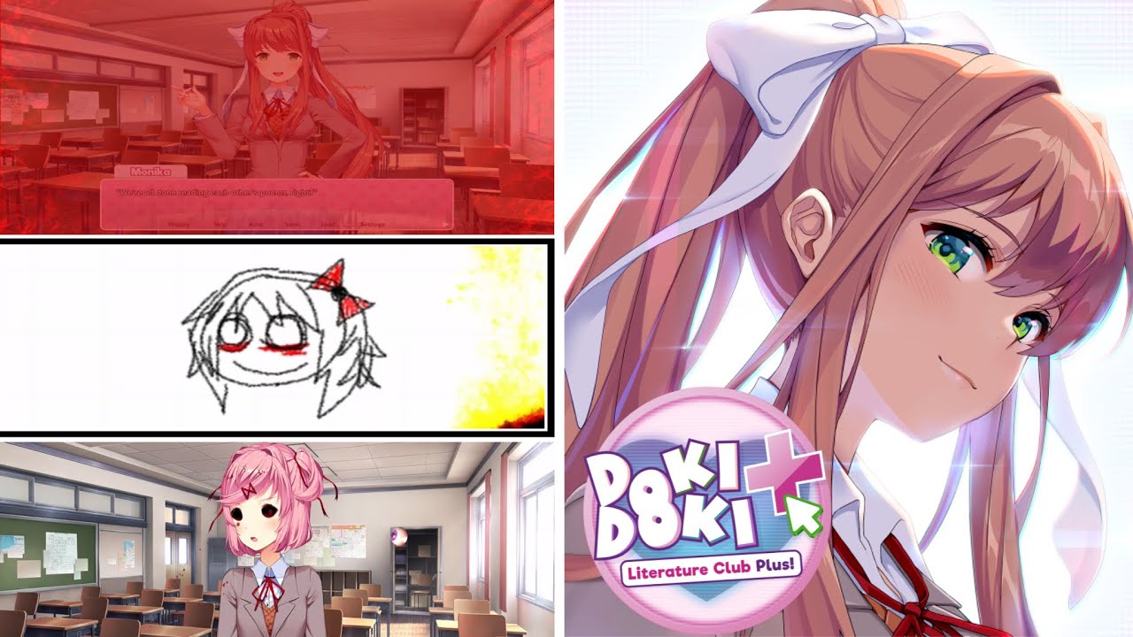Doki Doki Literature Club Plus - Rare Scenes / Easter Eggs Compilation + SECRETS