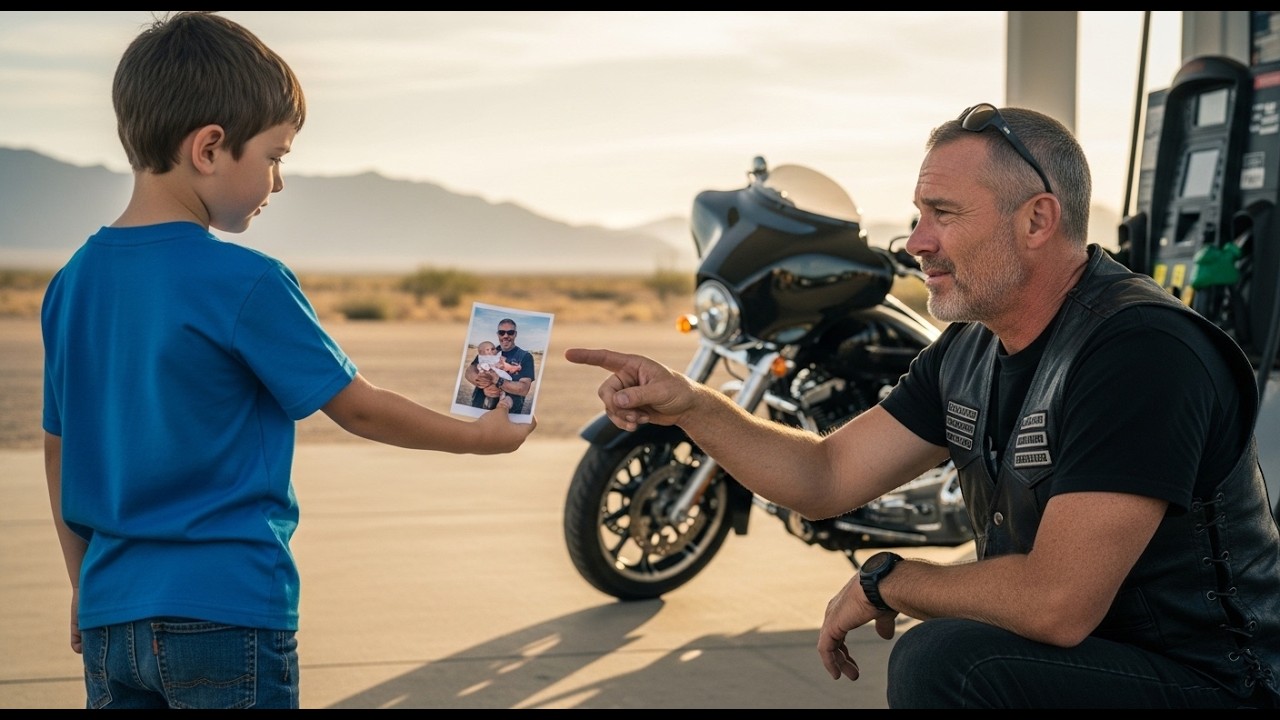 “Are You My Dad?”—A Boy Showed a Photo That Stopped a Biker Cold