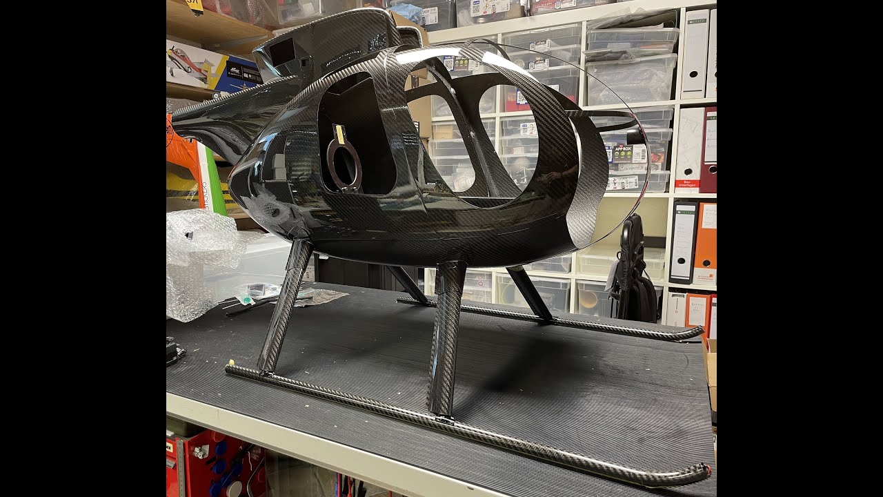 RC Hobby / XXL RC Hughes 500 D/ Handmade Full CFK Helicopter Fuselage / Carbon Rumpf Handlaminiert