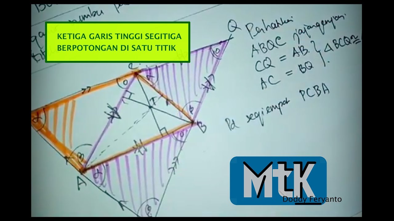 Ketiga Garis Tinggi pada Suatu Segitiga Berpotongan di Satu Titik