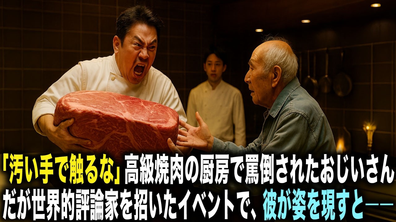 「その汚い手で肉を触るな」高級焼肉店の厨房で罵倒されたおじいさん。だが世界的評論家を招いたイベントで、彼が姿を現すと――。