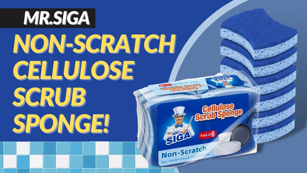 MR SIGA Non Scratch Cellulose Scrub Sponge