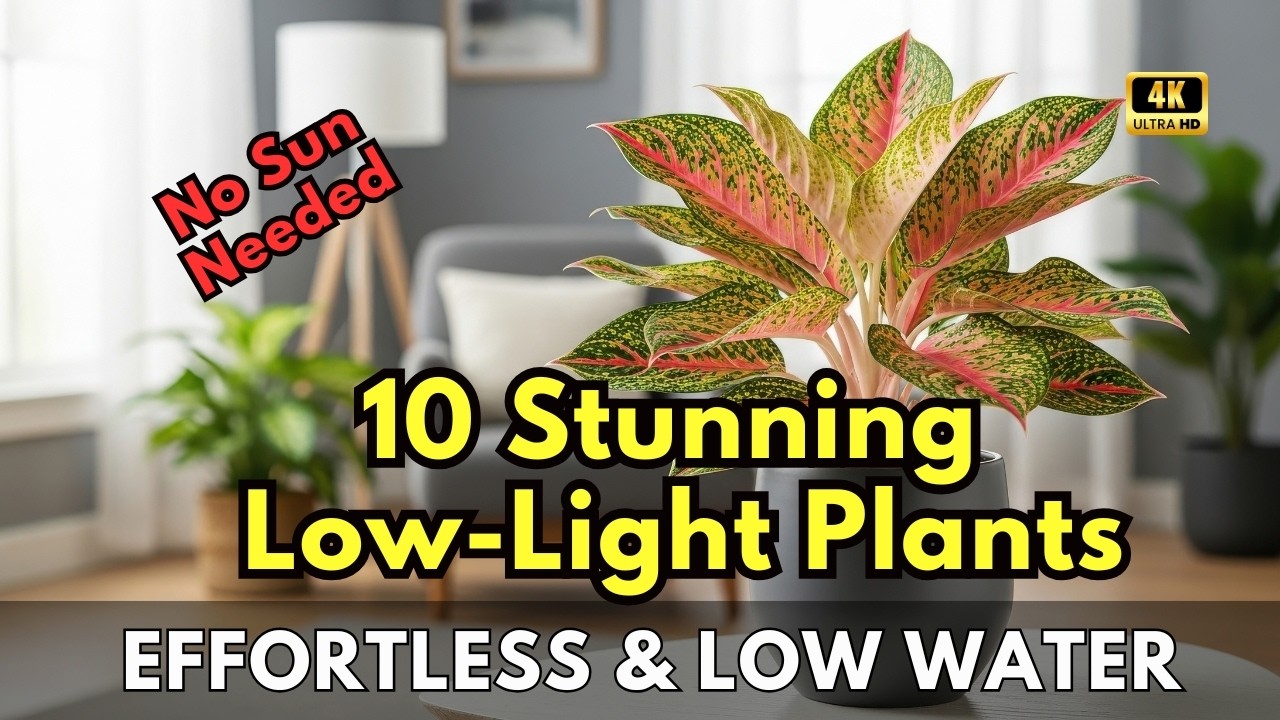 10 Stunning Low Light Indoor Plants Grow With Little Water & Effort Ideal for Busy People