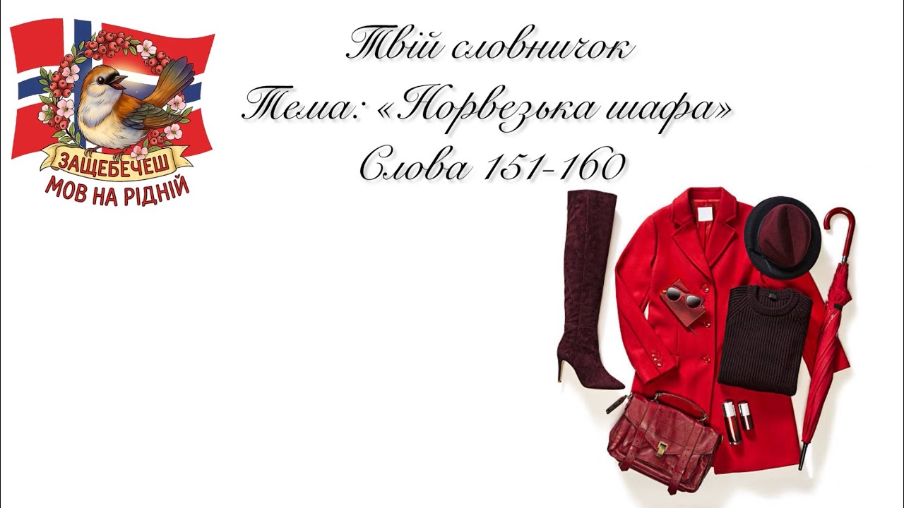 Слова 151-160. Тема: «Норвезька шафа»