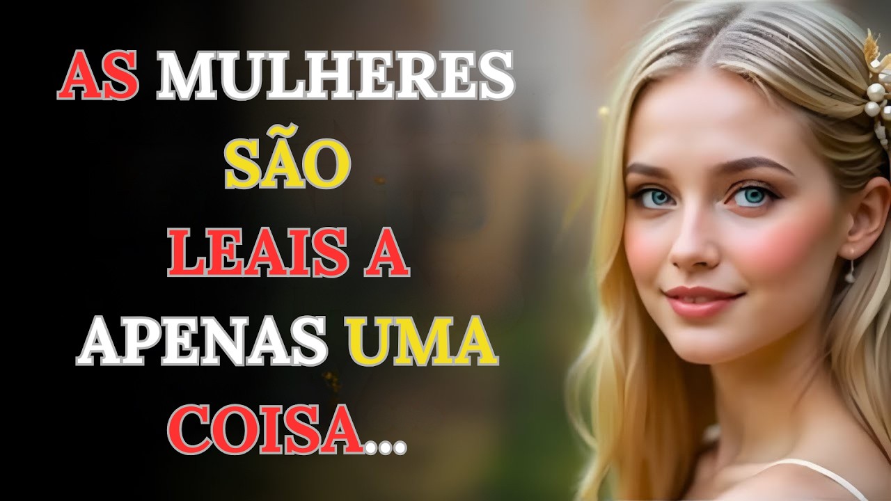 As mulheres não se importam com o que você faz por elas Elas são leaisa uma única coisa | Estoicismo