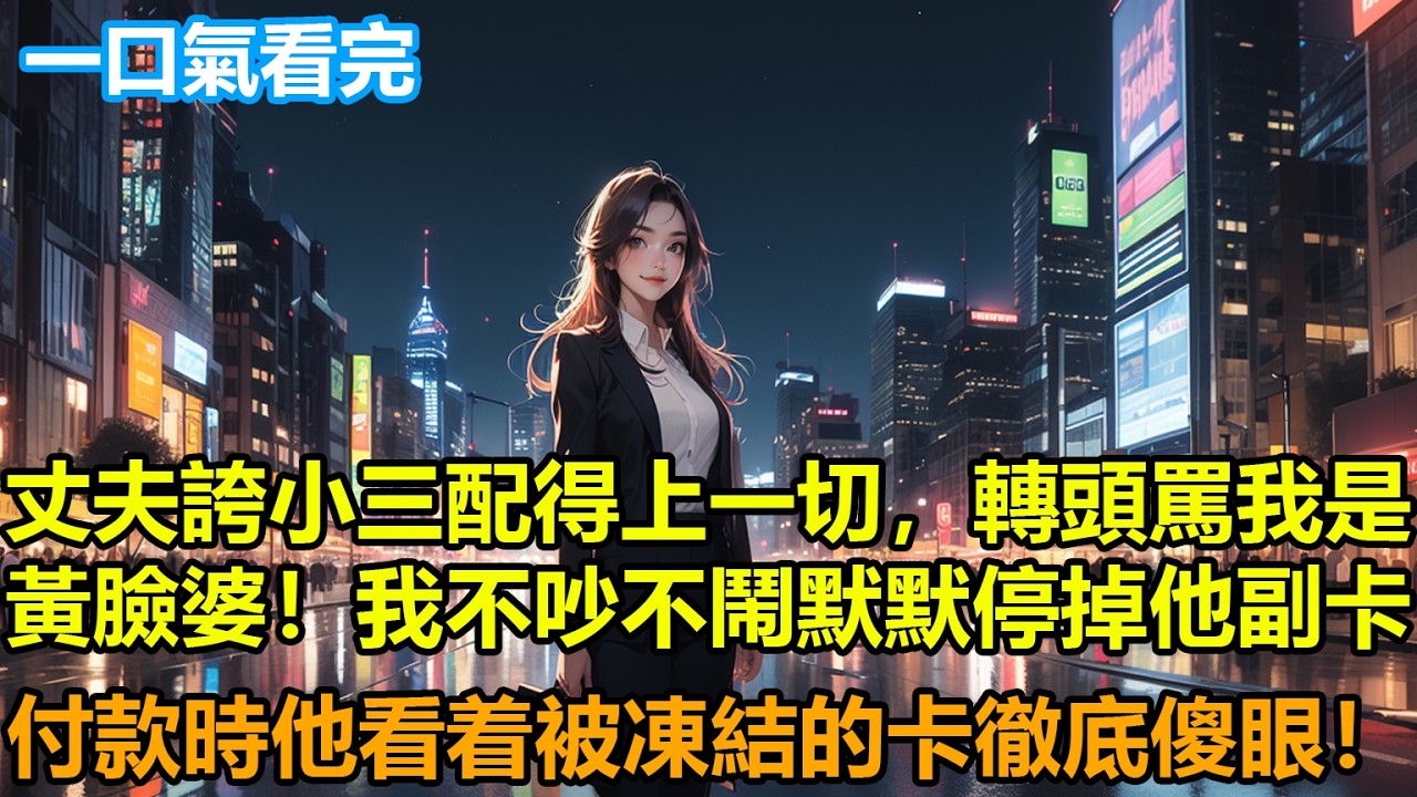 丈夫誇小三 配得上一切，轉頭卻罵我是黃臉婆，我不吵不鬧默默停掉他副卡，付款時他看着被凍結的卡徹底傻眼！