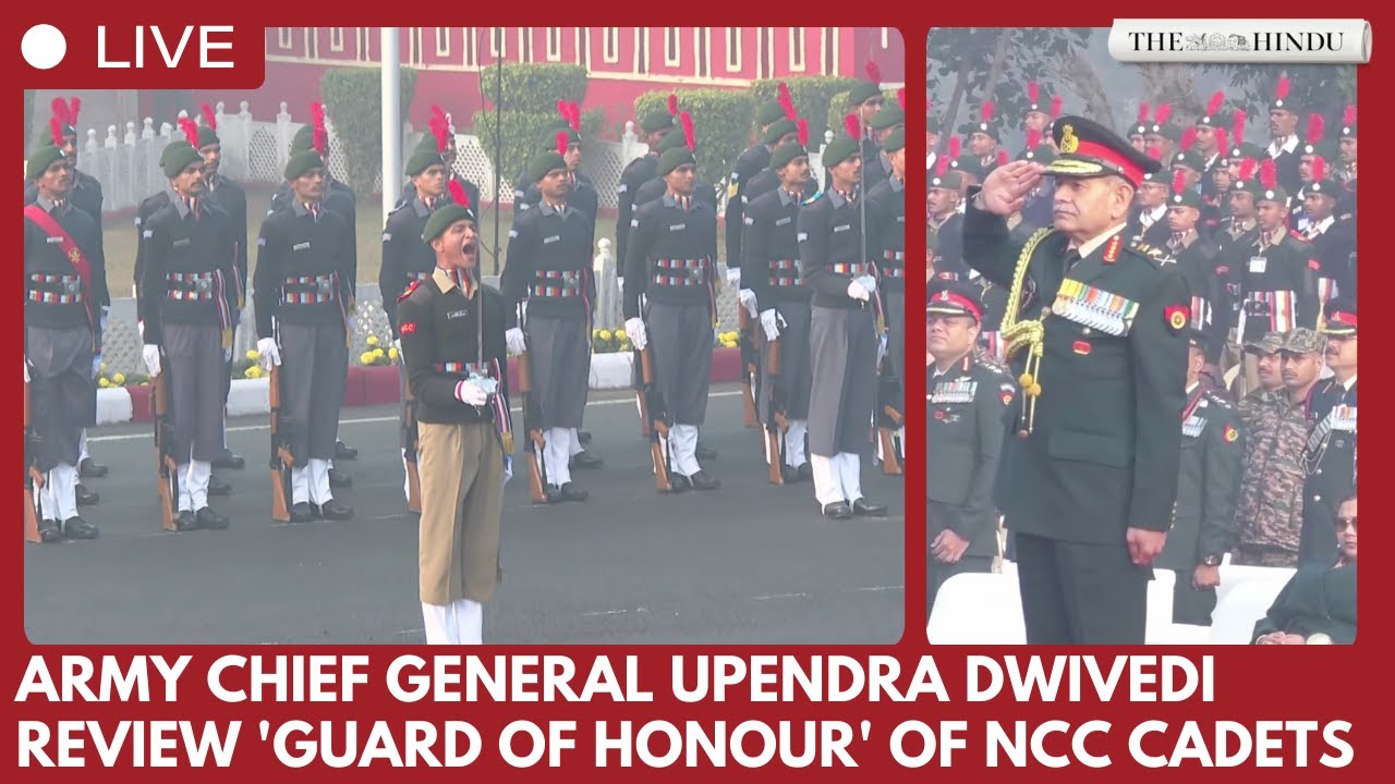 Army Chief General Upendra Dwivedi review 'Guard of Honour' and addresses NCC Cadets