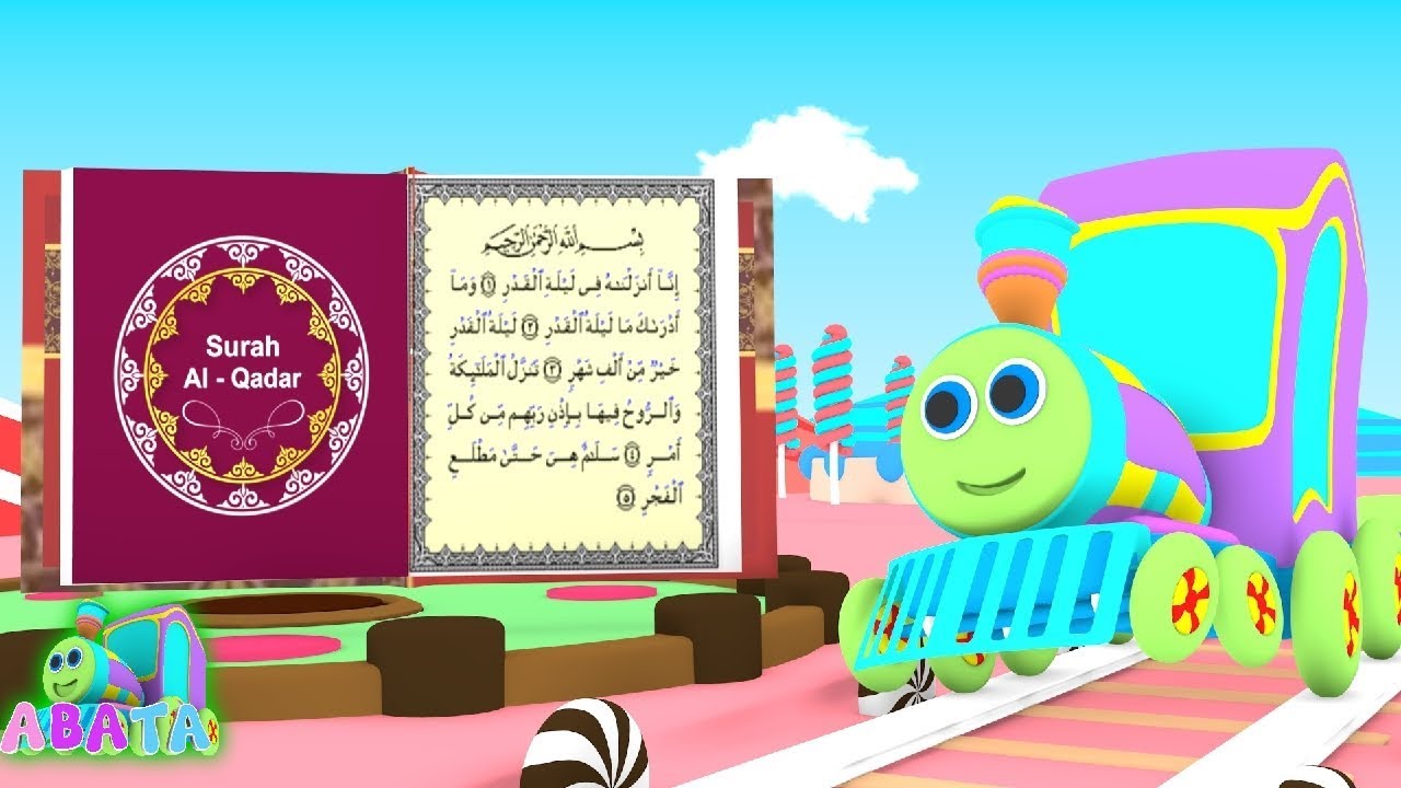 Learn surah [ Al Qadr ] Quran For Kids Search and Find Cartoon | Abata