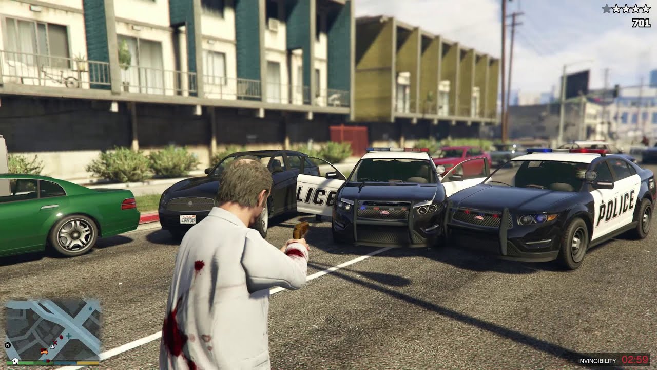 GTA 5 - Trevor's FIVE STAR RAMPAGE At A Police Station (GTA V Funny Moments)