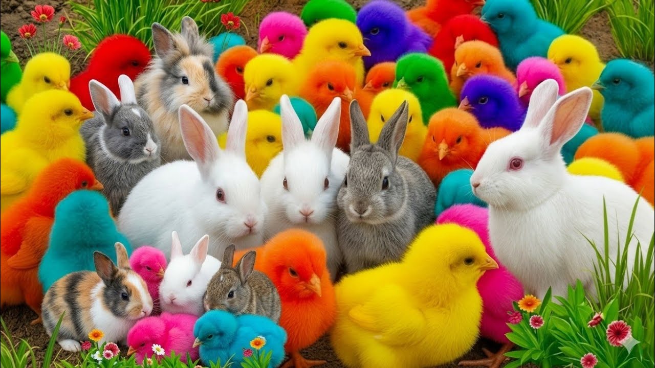 Tangkap Ayam Lucu, ayam warna warni, ayam rainbow, kelinci lucu, bebek lucu, ikan koi, Hewan Lucu