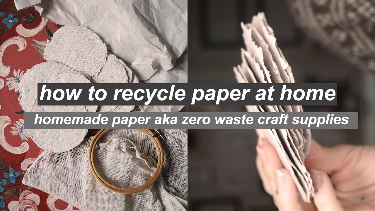 MAKING HOMEMADE PAPER (for the first time) // DIY paper recycling and painting vlog