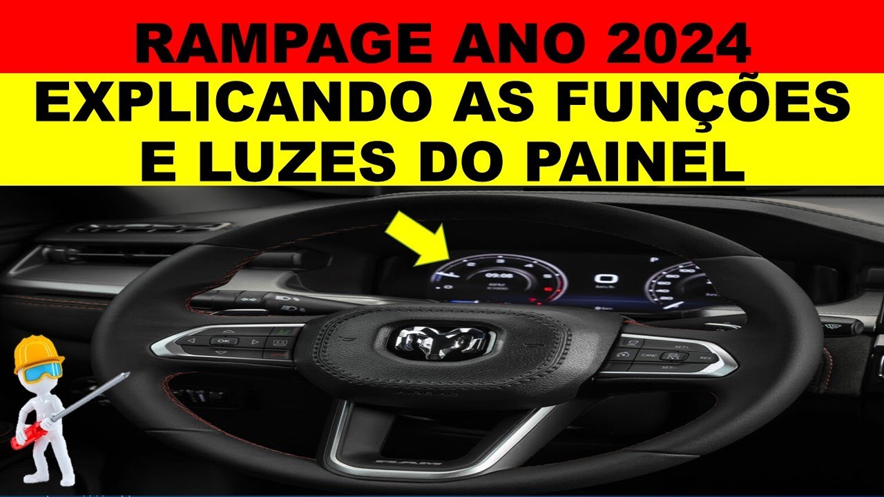 Painel da Rampage 2024 explicando as luzes e funções do painel, computador de bordo