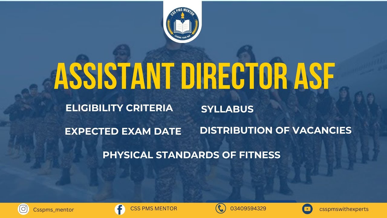 Assistant Director ASF 2025 Jobs | FPSC