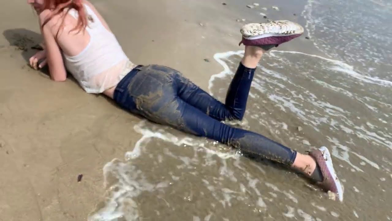Kristina blue jeans and white shirt