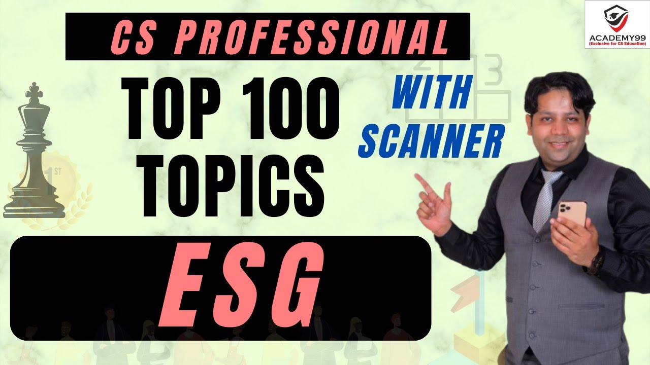 ESG REVISION | TOP 100 TOPICS | ESG MARATHON CS PROFESSIONAL | ESG CS PROFESSIONAL | ESG