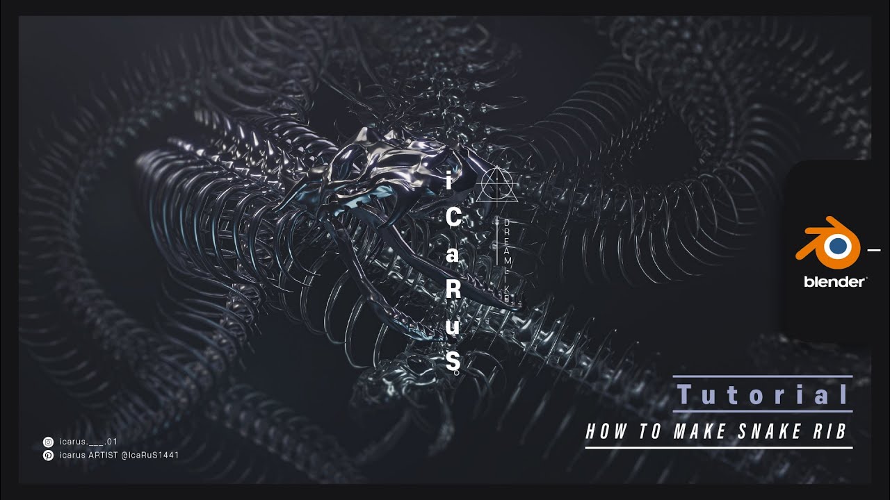 [Blender Tutorial] - 블랜더 스네이크 립 제작 방법 [ How to make Snake Rib in Blender ]