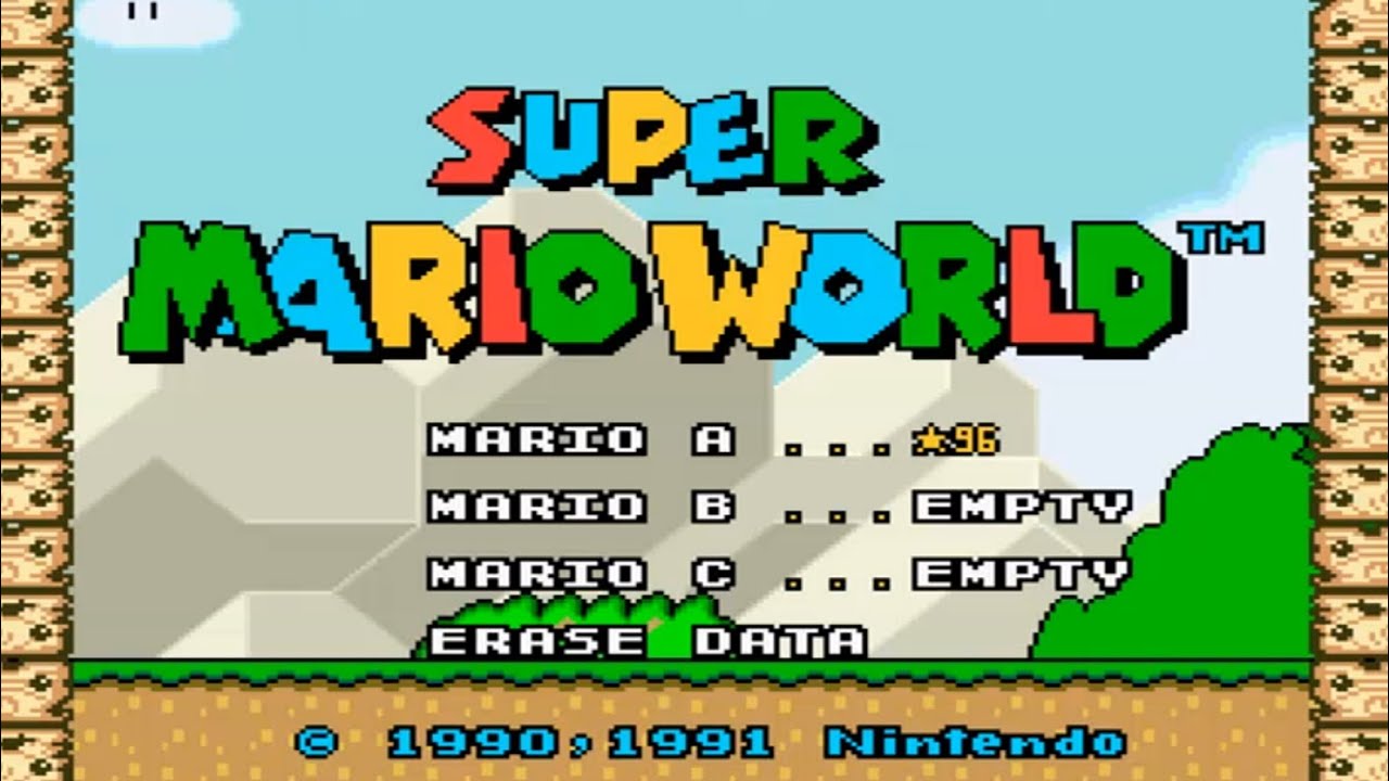 Super Mario World. SNES - Full 2 Player Game Walkthrough (all 96 exits)