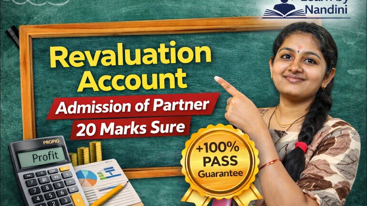 Revaluation account Admission of partner in Telugu 20 marks guarantee 