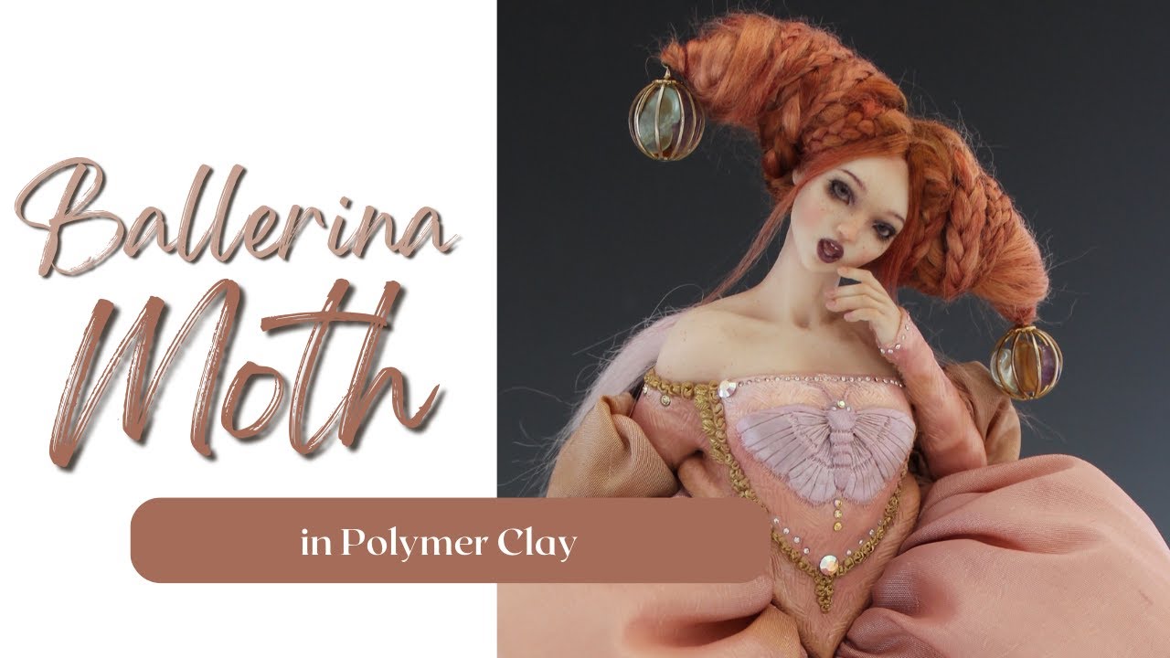 Sculpting Ballerina Moth in FIMO and CERNIT Polymer Clay | One of a Kind Female Faerie