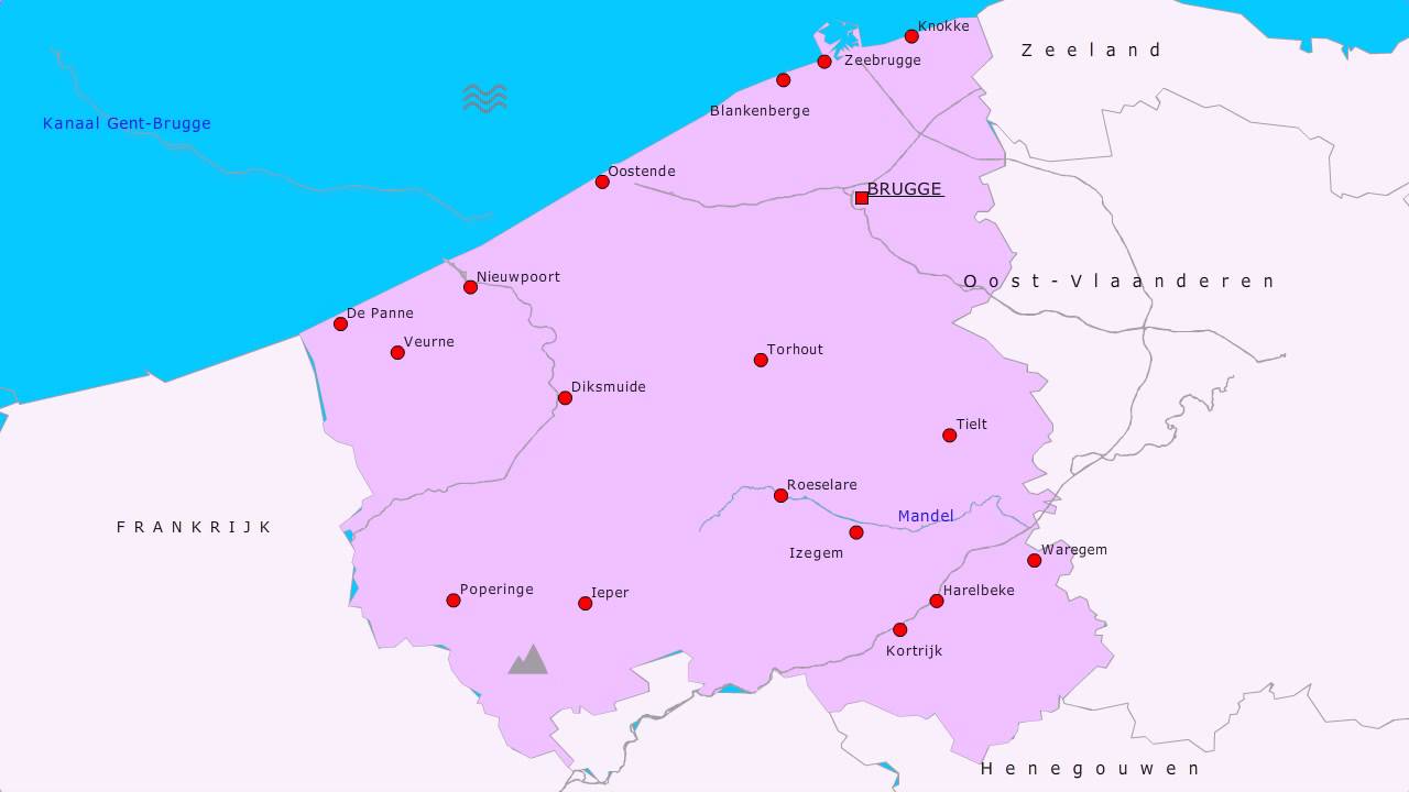 Topografie Provincie West-Vlaanderen