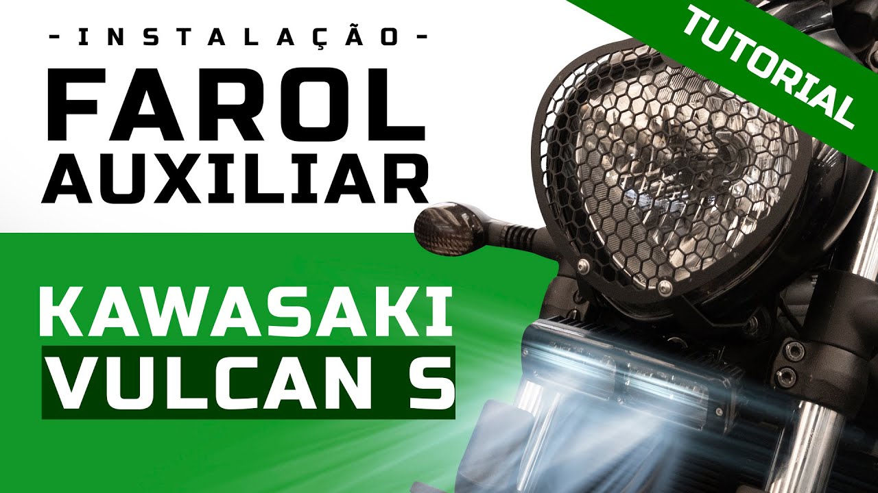 Kawasaki Vulcan S - Instalação de farol auxiliar Barra de Led - Tutorial