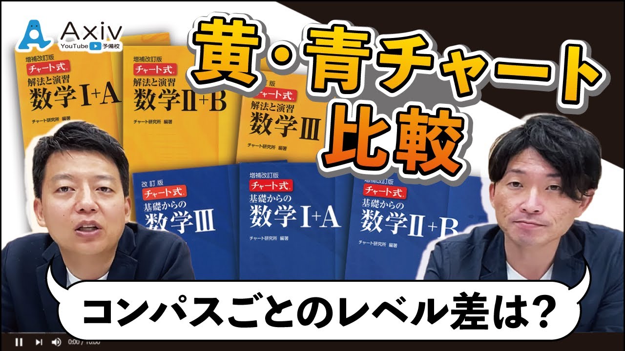 【黄チャート・青チャート】コンパスごとのレベル差や内容の違いなどを解説します！