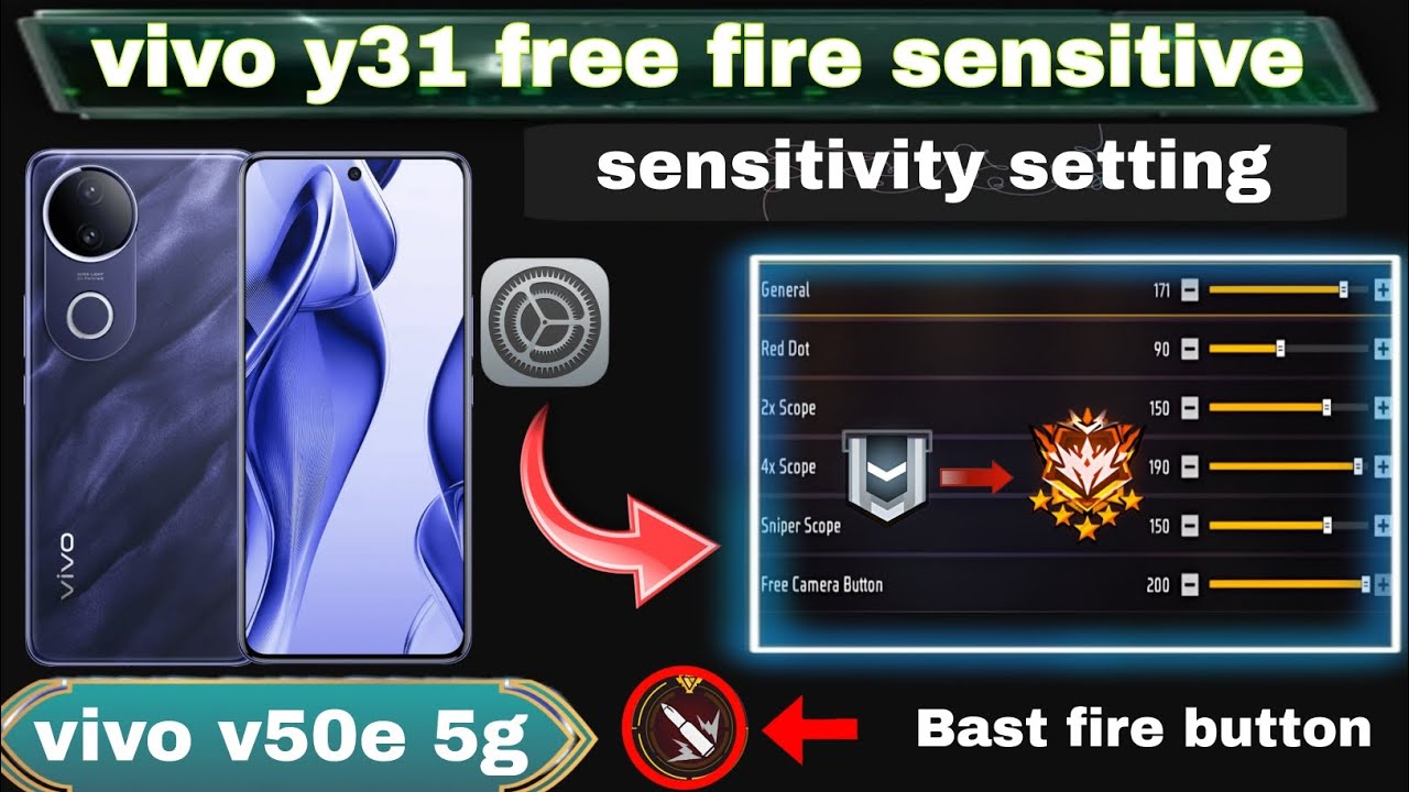 ❤️‍🔥Free Fire Max vivo v50e Headshot Setting ⚡ After Update 2025 || ⚙️ vivo v50e bast Sensitivity