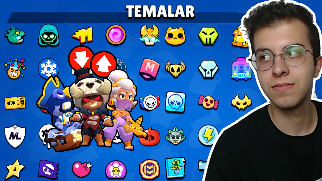 OYUNDAKİ TÜM TEMALARIN EN KÖTÜ KOSTÜMLERİNİ SIRALADIM !! BRAWL STARS