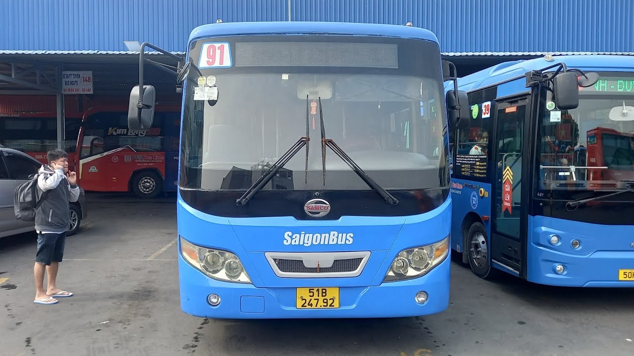 Tuyến xe buýt 91 TP.HCM : BX Miền Tây - Chợ Nông Sản Thủ Đức đi full hành trình lượt đi 