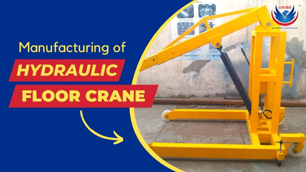 MOVABLE HYDRAULIC FLOOR CRANE || JIB CRANE || FOLDING ENGINE CRANE || 2-TON CAPACITY || MANUFACTURER