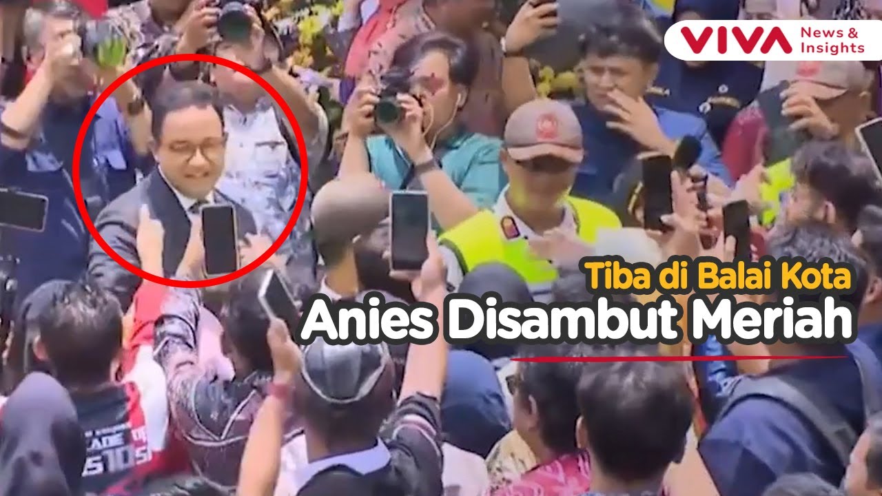 Hadir di Balai Kota, Anies Baswedan Disambut Meriah Masyarakat