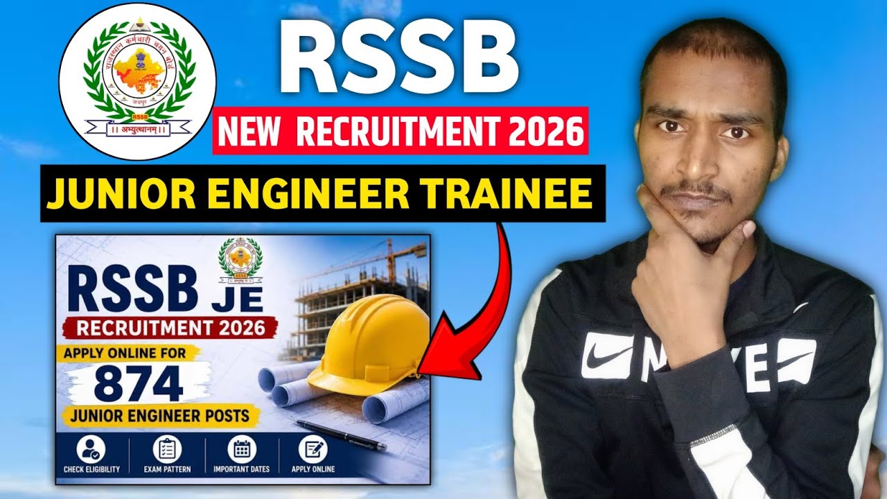 RSSB JEN Recruitment 2026 | Rajasthan Junior Engineer Vacancy 2026 | RSSB JE Form Apply