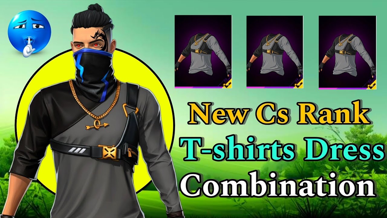 Cs Rank New Heroic T-Shirt Dress Combination In Free Fire || Cs Rank Season 34 T-Shirt Combination 