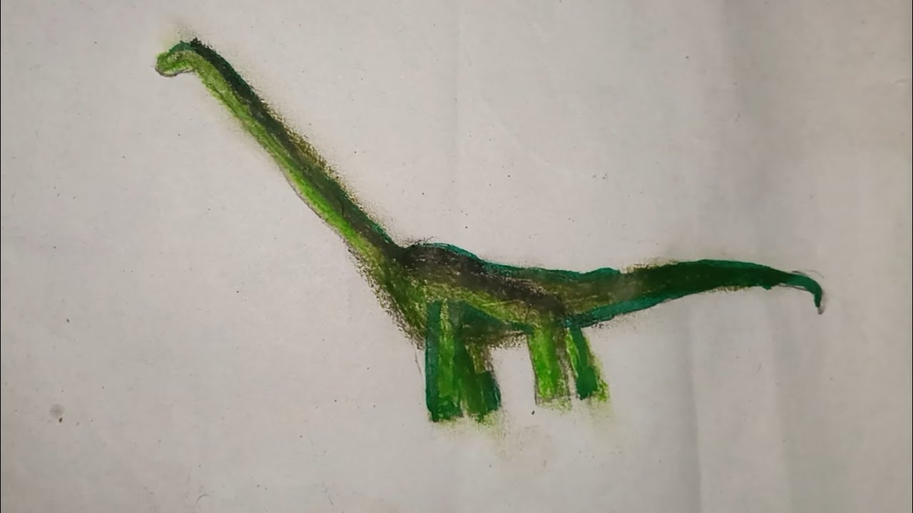 Easy Brachiosaurus Dinosaur Drawing for Kids 🦕 | Dishaan’s World