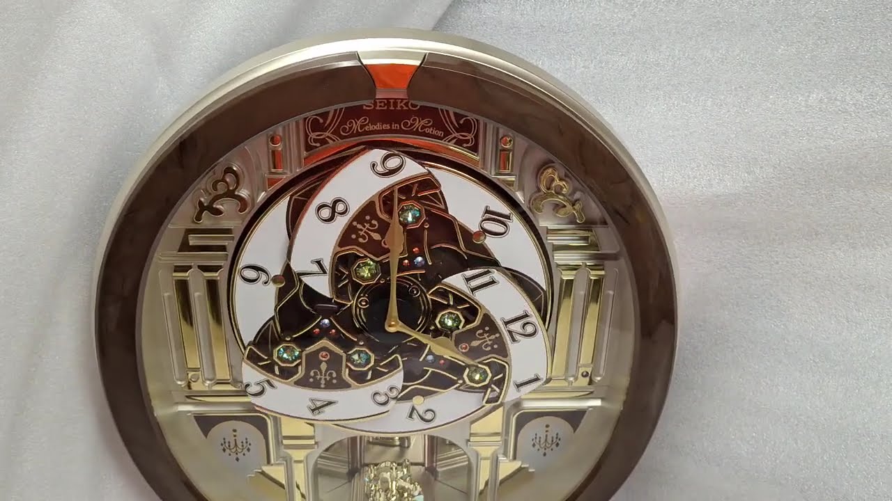 Seiko Melodies in Motion Clock Limited Edition 40 Melodies Swarovski Crystals