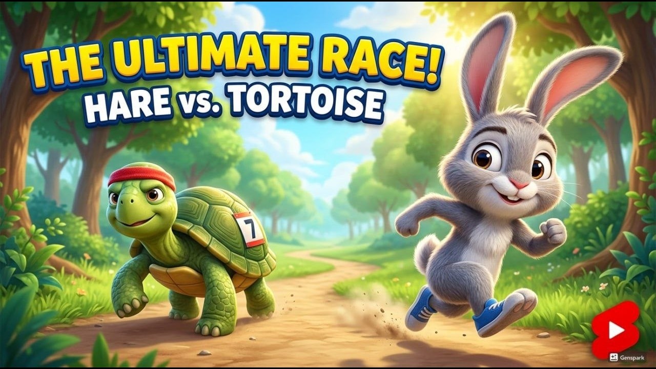 🎬🐢🐇 The Hare and the Tortoise | A Timeless Animated Tale of Patience & Perseverance 🌟