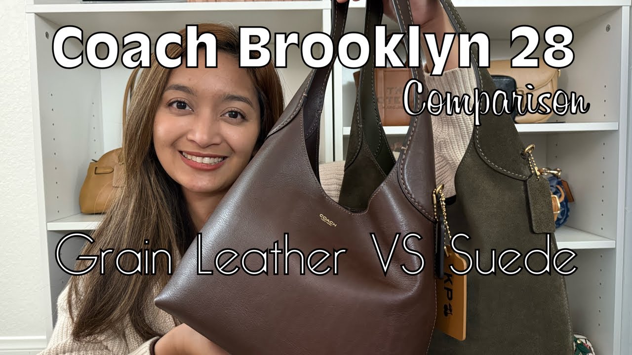 Coach Brooklyn 28: кожа или замша | Что лучше?