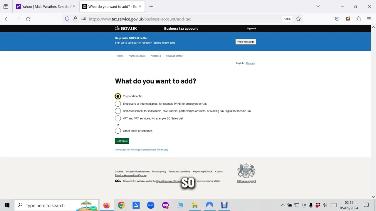 Как добавить корпоративный налог в качестве услуги к вашему счету HMRC