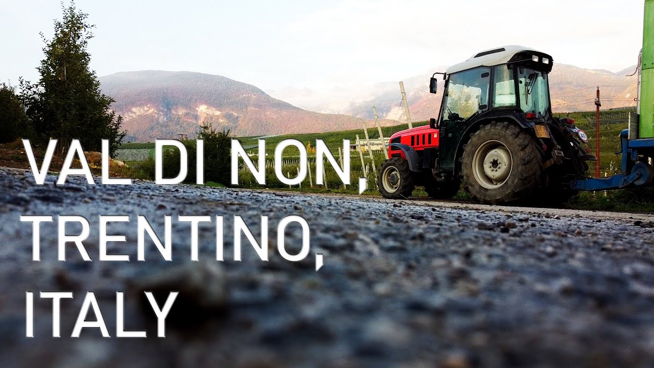 Val di Non, Trentino, Italy. DJI Mavic Mini drone flight.