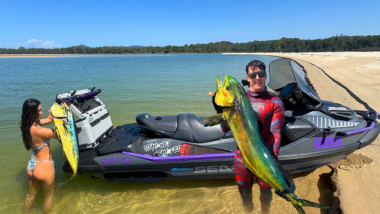 Spearfishing: Mahi Mahi on My First Jetski FAD Trip!