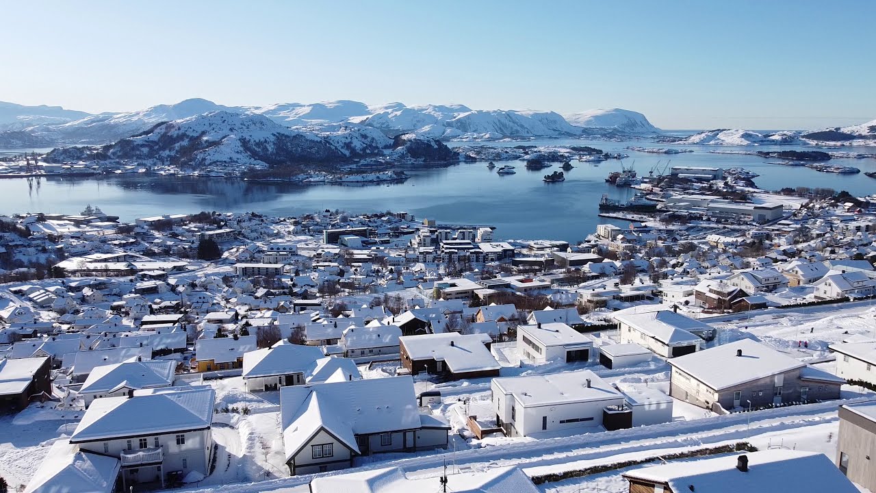 Ulsteinvik en vinters dag i februar 2021