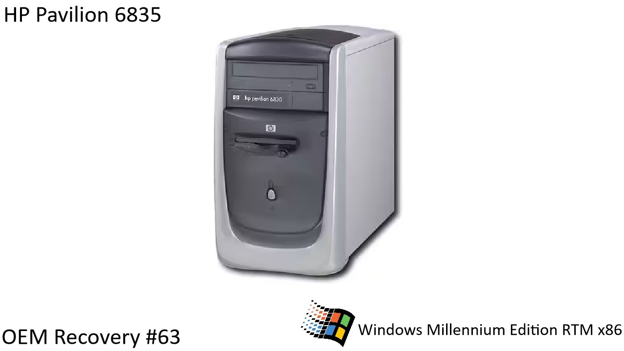 OEM Recovery #63 - HP Pavilion 6835