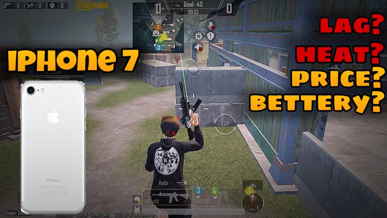 PUBG Mobile iPhone 7 40FPS 🔥Gaming review | Smooth Performance Test in 2025