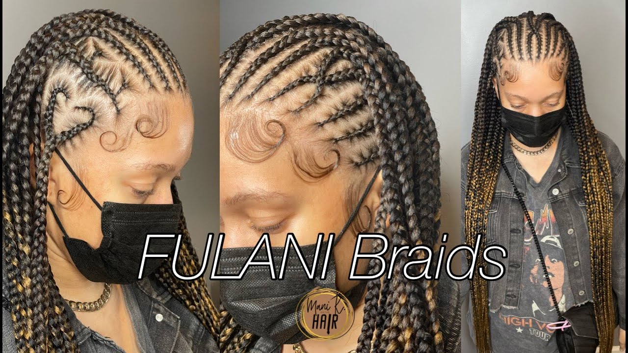 HOW TO: FULANI/TRIBAL STITCH BRAIDS | Half Feed-in Half Knotless | EXTREMELY DETAILED