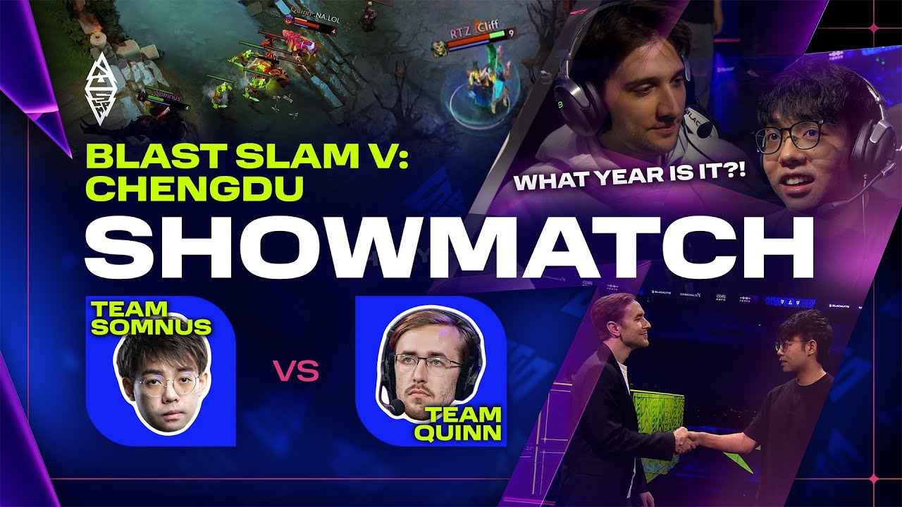 SHOWMATCH! TEAM SOMNUS vs TEAM QUINN - Official Highlights - BLAST Slam V Dota 2