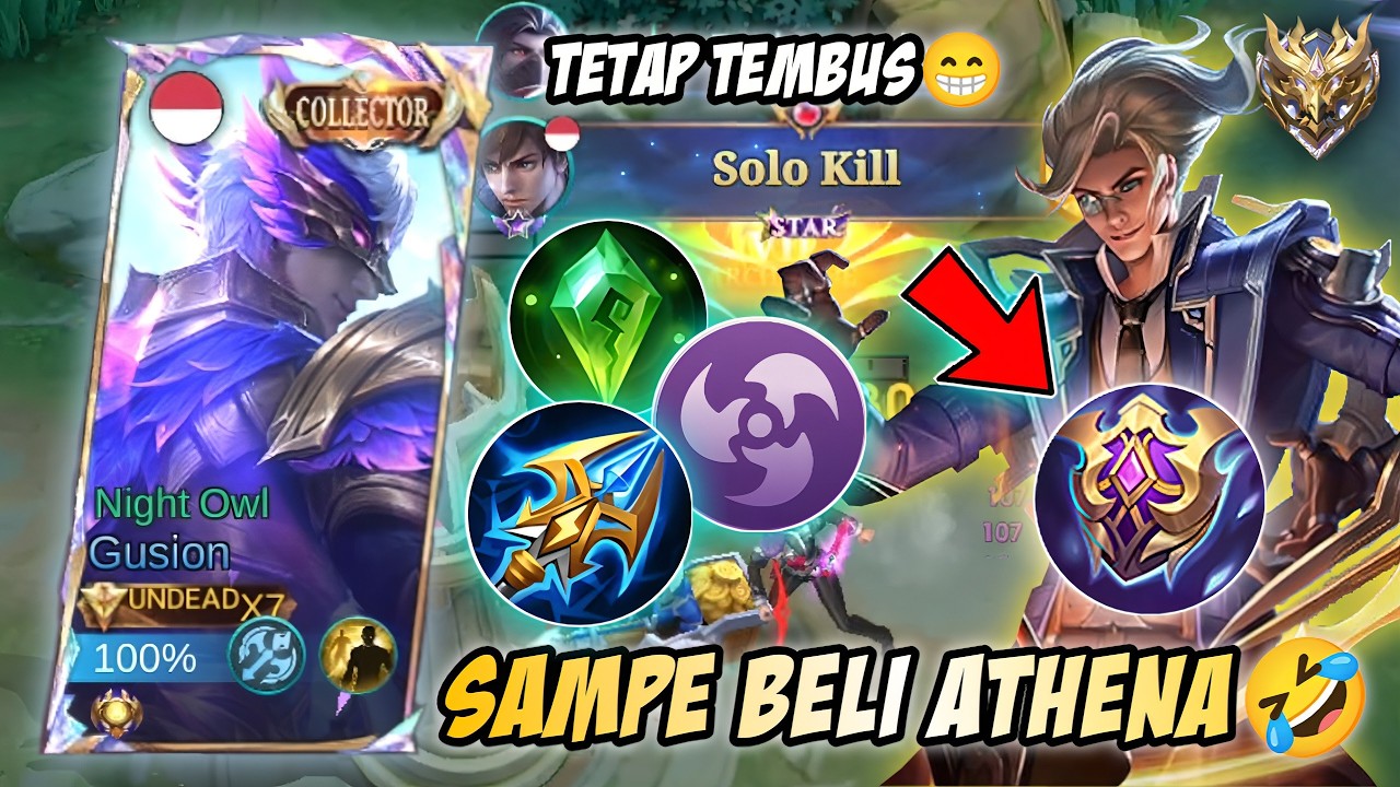 MATCH SERU! SAKING KESELNYA DILOCK TERUS SI BRO SAMPE BIKIN ATHENA🤣 | GUSION FASTHAND COMBO - MLBB